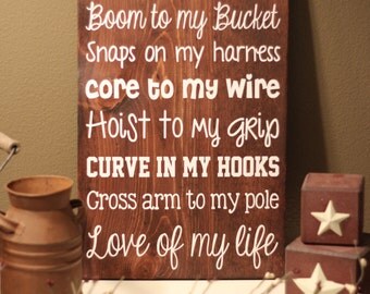 Lineman's Wife/Girlfriend - 12x18 Sign!!