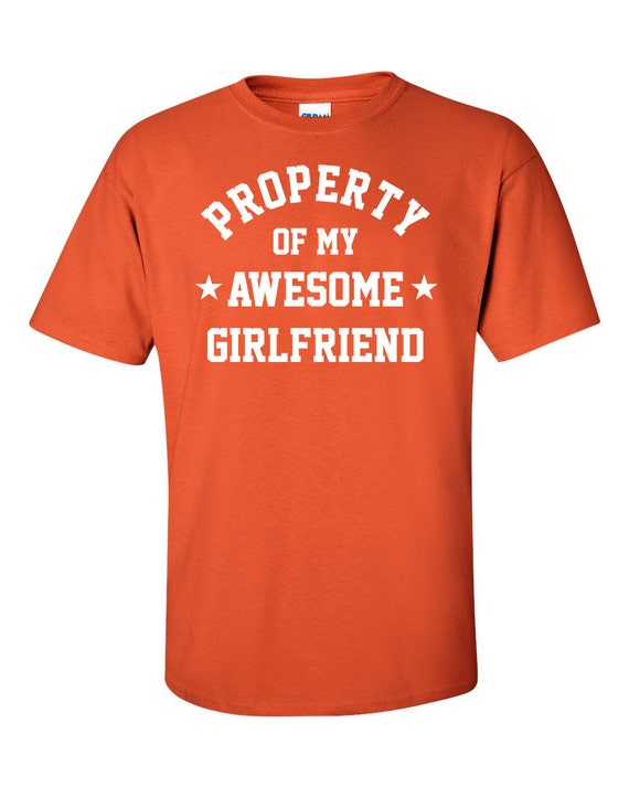 Items similar to Boyfriend Gift Boyfriend Shirt Property of My Awesome