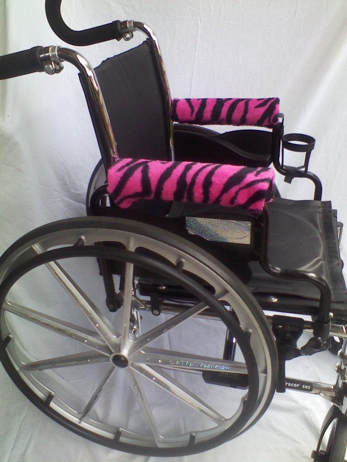 Handmade Wheelchair or Power Chair Armrest Covers. Fleece with