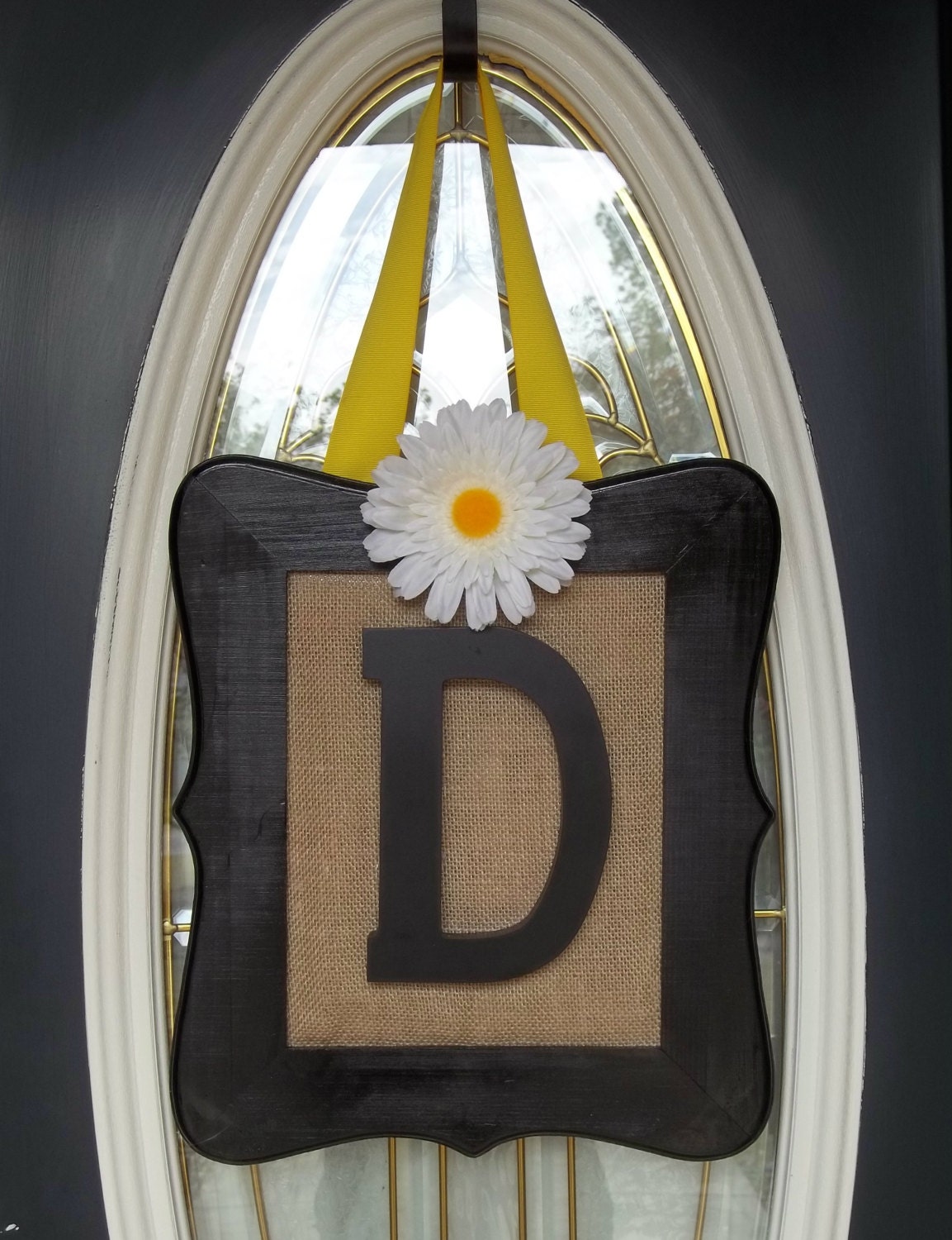 Custom Initial Door Hanger by CheerfulHeartAlways on Etsy