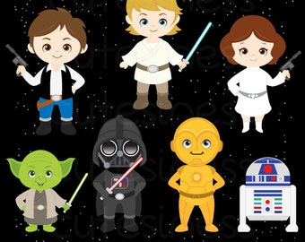 Star Wars Digital clipart, Star Wars Clipart, Star Wars Clip Art, Superhero Clipart