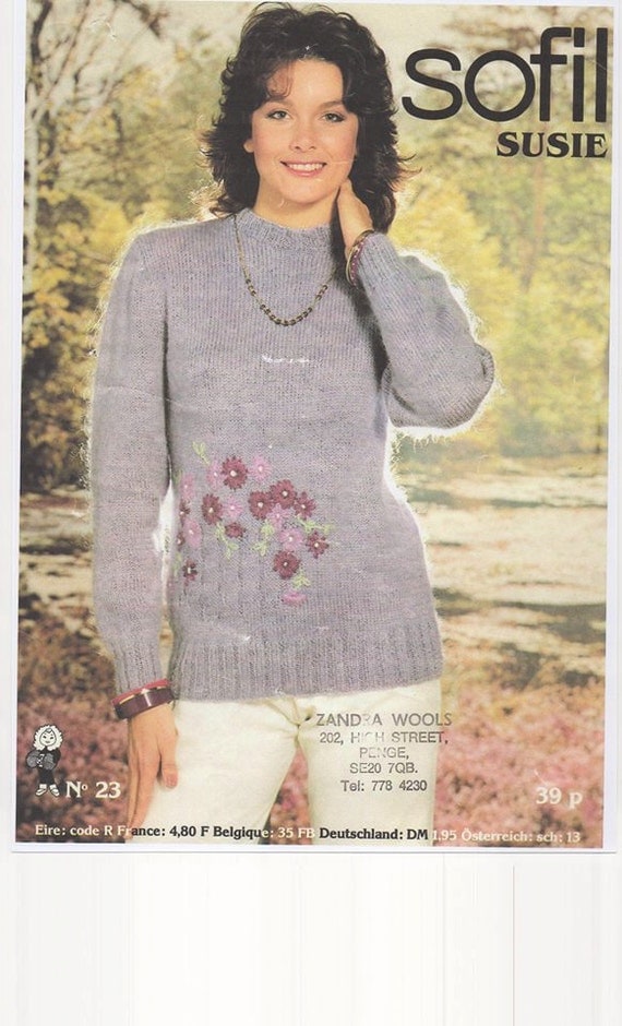 Mohair Knitted Sweater Ladies Mohair Knitting Pattern Double