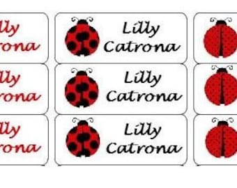 ladybug name tag etsy