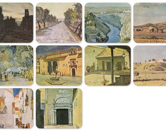 V. Abakumov, Spain. Set of 10 Vintage Postcards - 1981. Fine Arts Publ., Moscow