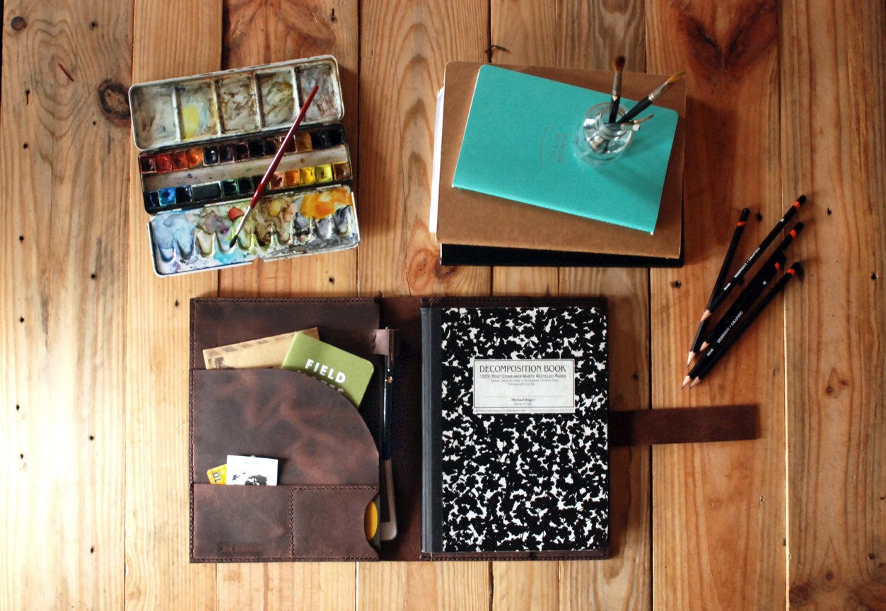 Composition book and Ipad Air case. Extra large Moleskine and