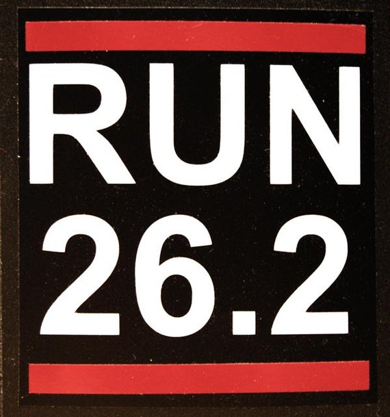 Run 26.2 Marathon Runner Decal Sticker
