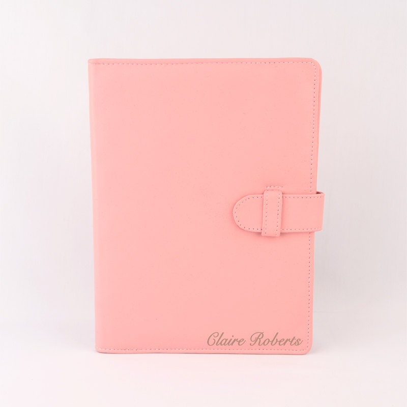 PALE PINK A5 Leather PadFolio / Portfolio / Note Pad Holder