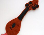 Mandolin Felt Paper Doll Accessory Digital Design File - Toy, Music, Sing, Dress Up, Fantasy, Fairy Tales