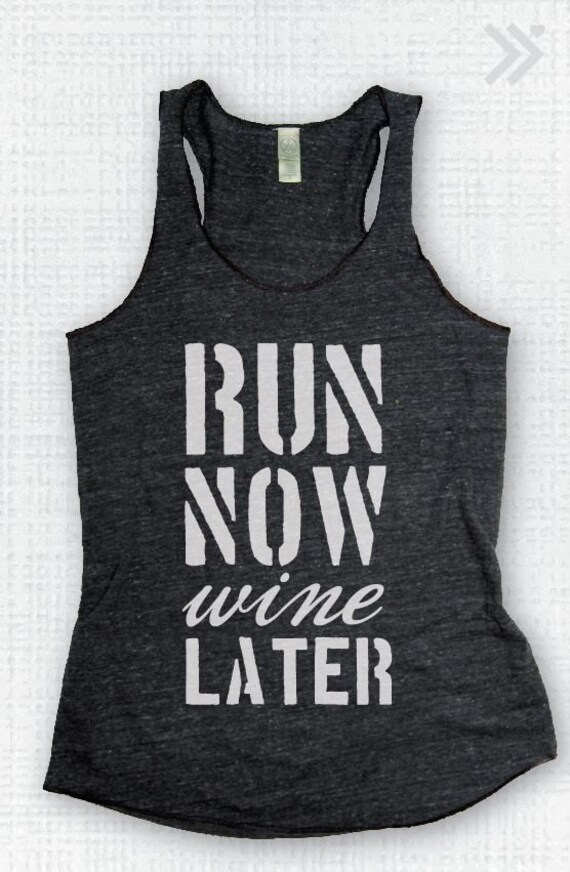 XS Sale/Clearance Run Now Wine Later Fitness tank Gym Tank