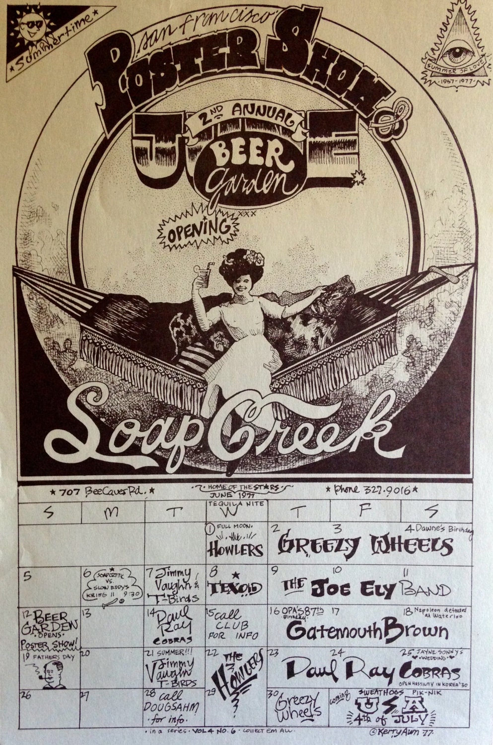 Vintage Soap Creek Saloon Poster Show Kerry Awn Poster 44