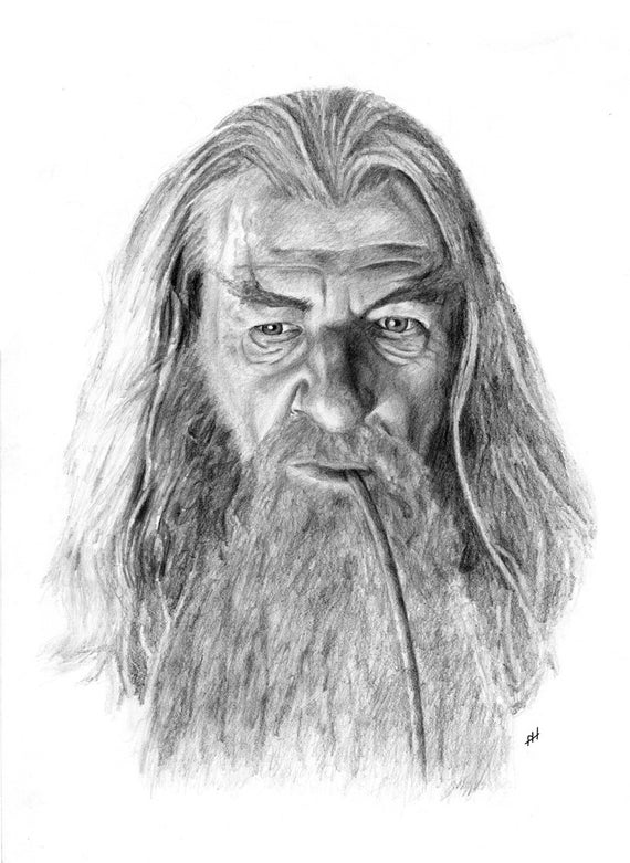Dessin au crayon GANDALF