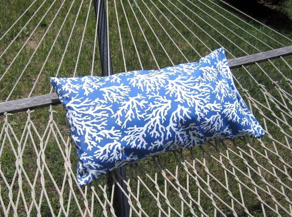 Outdoor Hammock Pillow Cover Blue Hammock Pillow 14x26