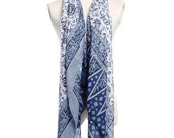 Popular items for blue scarf on Etsy