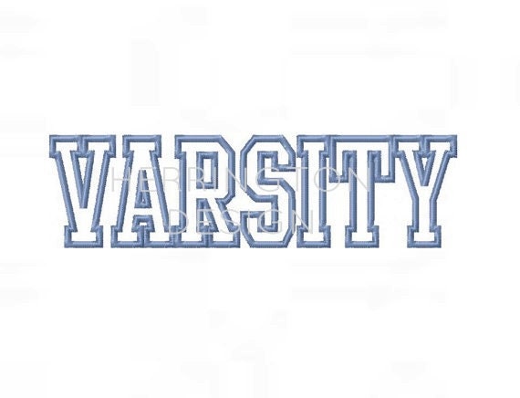25 inch varsity applique font machine by herringtondesign on etsy