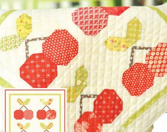MINI Cherry Pie quilt pattern wall hanging from Fig Tree and Co.