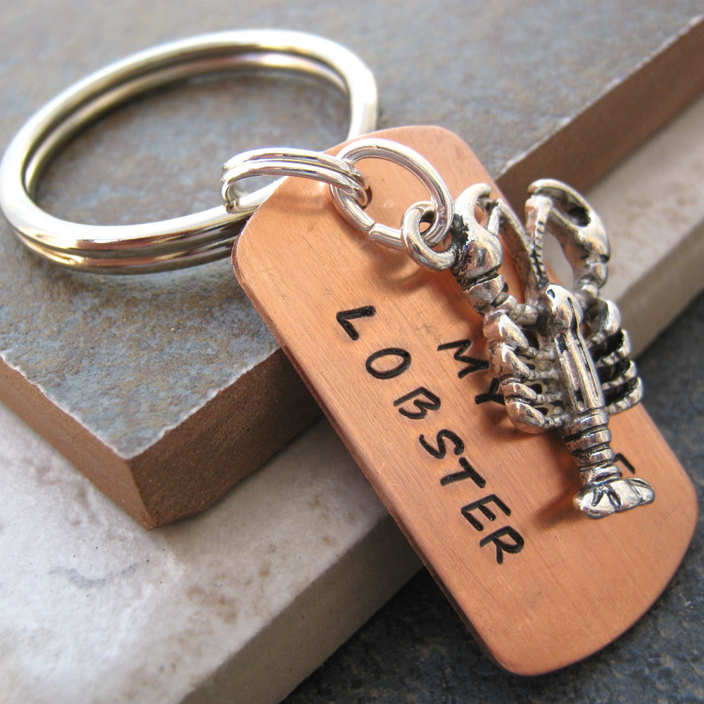 You're My Lobster Keychain with lobster charm great gift