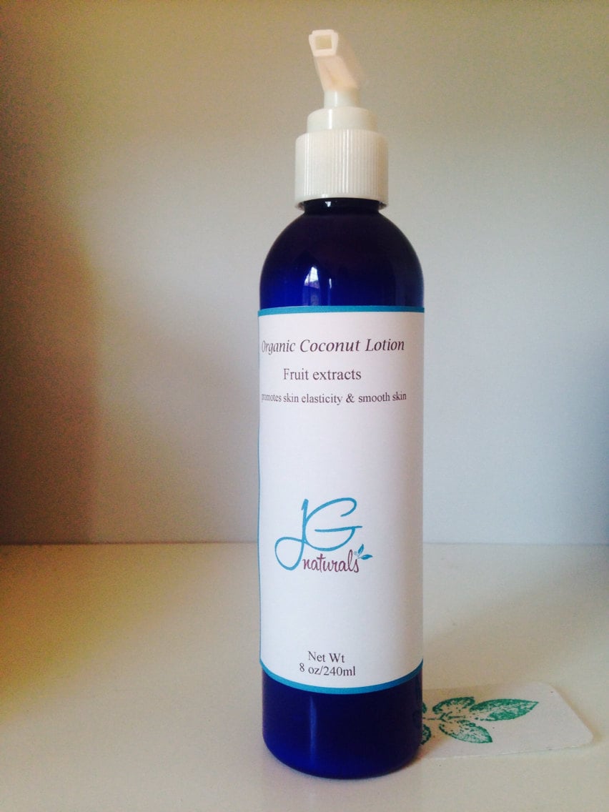 Organic Coconut Lotion with Fruit Extract & by JoyfulGirlNatural