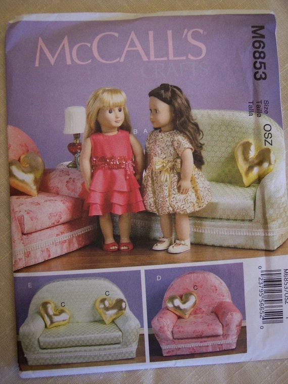 18 Inch American Girl Doll Furniture Pattern McCalls 6853