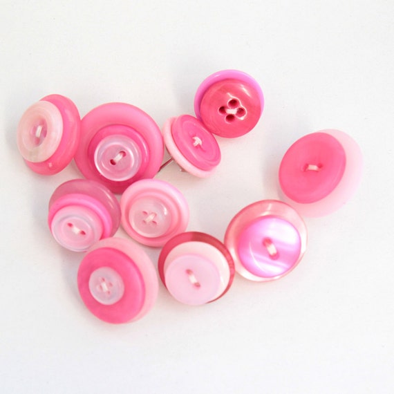 Drawing Pins Just Pink Button Push Pins by amooma on Etsy