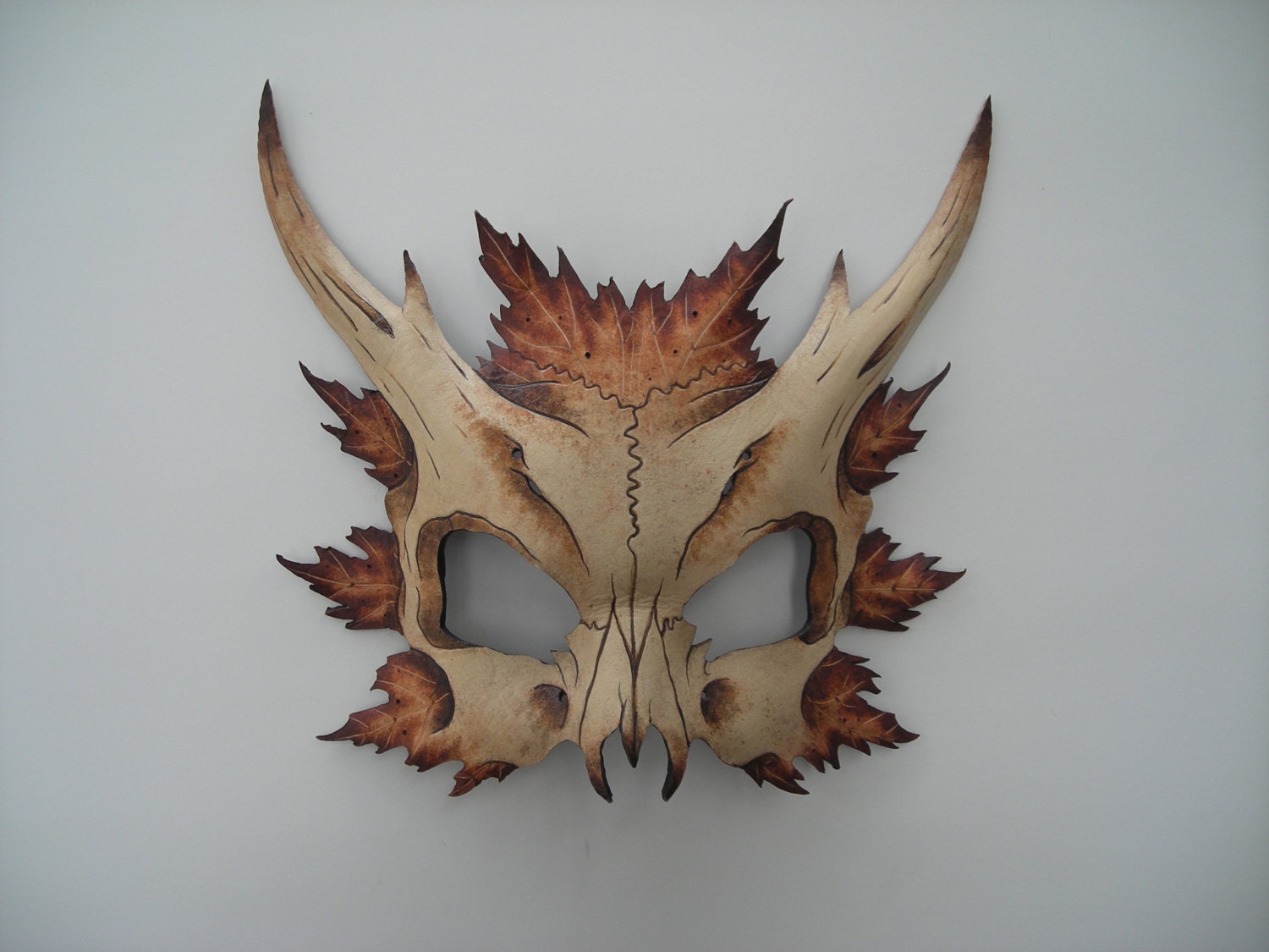 Fawn skull mask/original handmade leather mask Halloween by ...