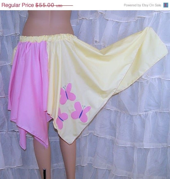CLOSEOUT My Little Pony Fluttershy Bustle Flare Skirt by mtcoffinz