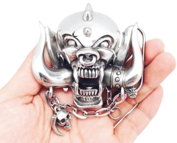 vintage pewter motorhead alchemy belt buckle by monsterbuckles