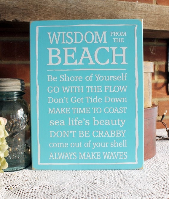 Beach Sign With Sayings Wooden Wall Decor Summer Coastal   Il 570xN.616857436 4x96 