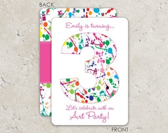 Art Party Invitation / Paint Party Invitation / Art Birthday Party / Painting Party