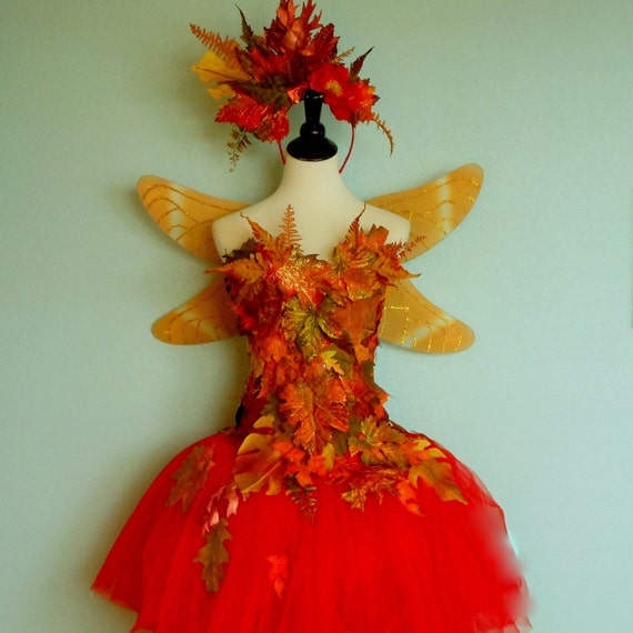 Items similar to Fairy Costume - Woodland Fairy - Autumn Leaves Faerie ...