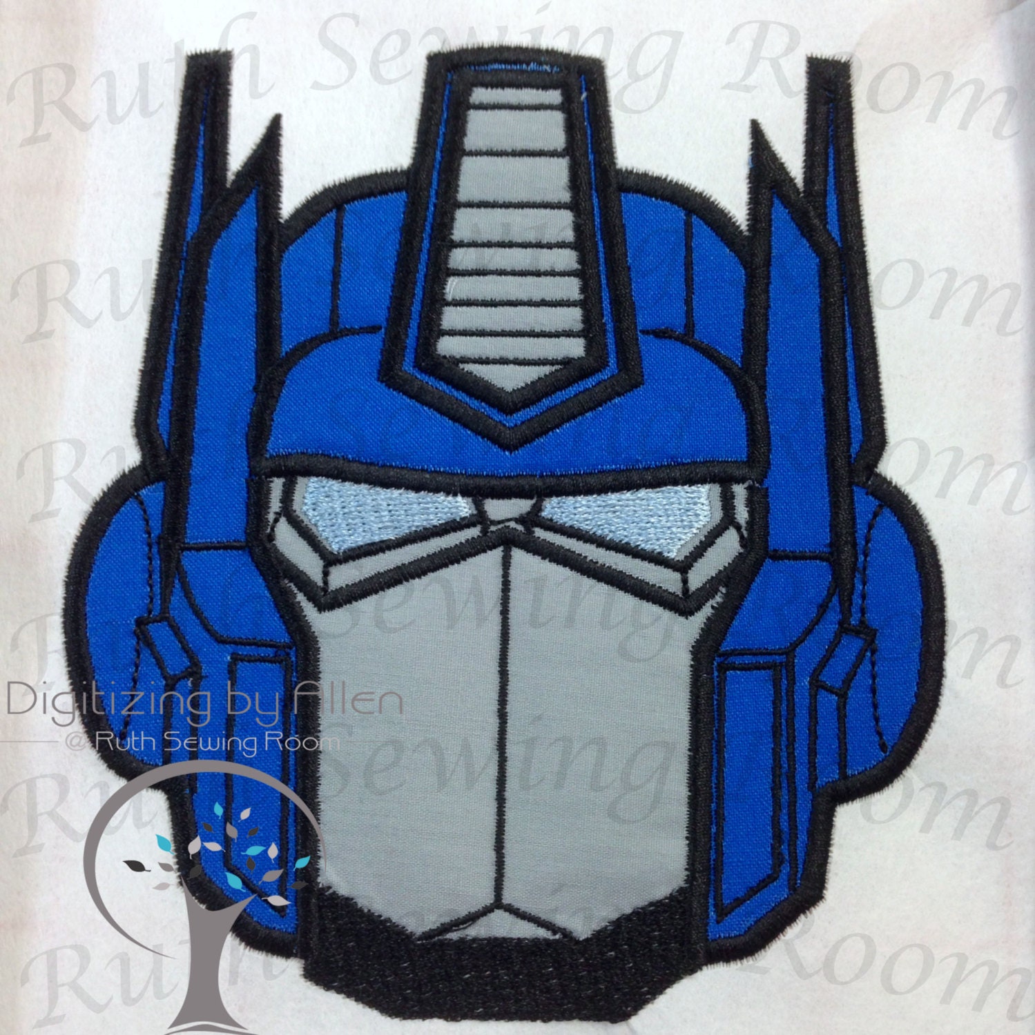 Transformers optimus prime face applique embroidery design Transformers optimus prime face applique embroidery design