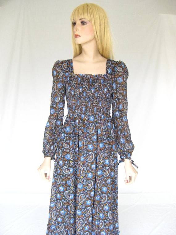 Vintage 70s Floral Romantic Festival Maxi by TimeBombVintage