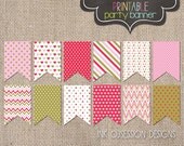 Printable Pink & Red Valentines Day Printable Banner Holiday Party PDF Printable INSTANT DOWNLOAD Il_170x135