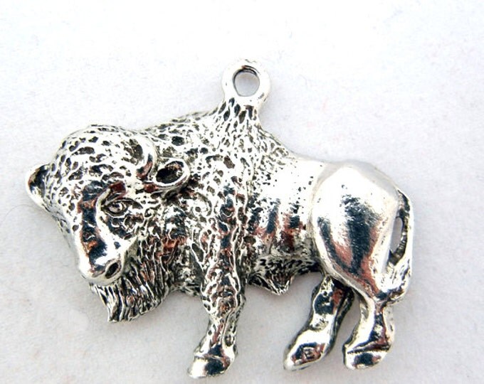 Pewter Buffalo Charm