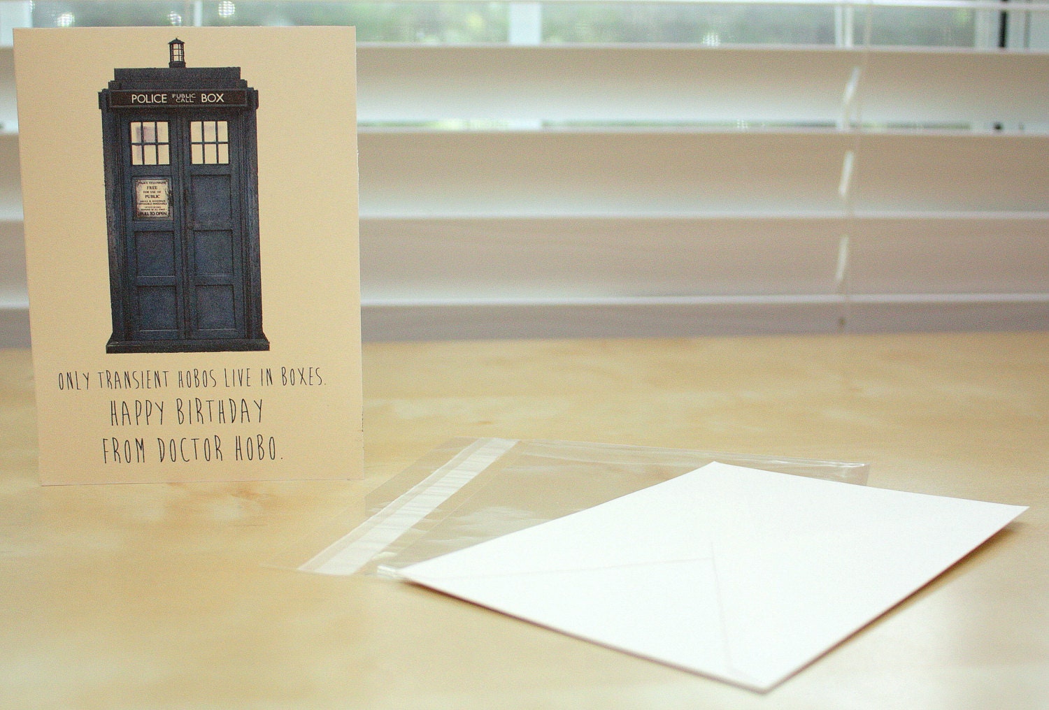 Doctor Who Birthday card Tardis Dr Who geeky party