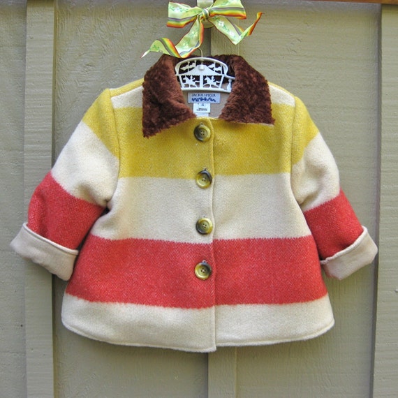 Size 4 Jacket Hudson Bay Wool Blanket Coat Kids by JackieSpicer
