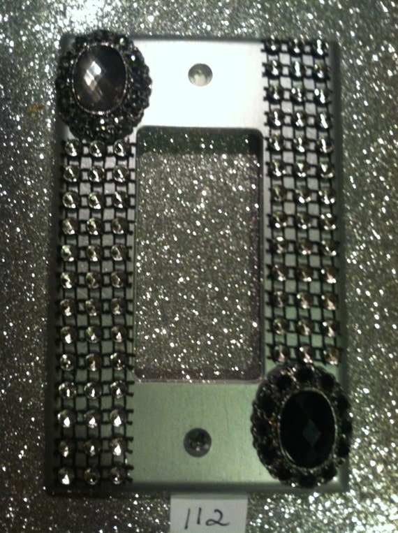 Items similar to Metallic Silver Light Switch Cover / Plate with Charms