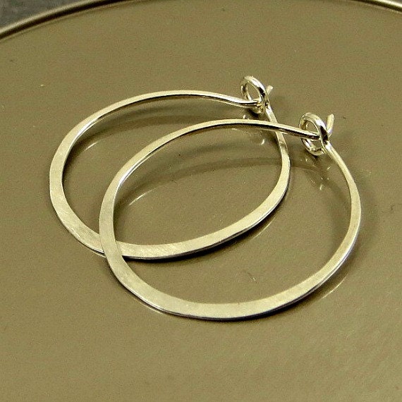 Hoop Earrings Medium Sterling Silver