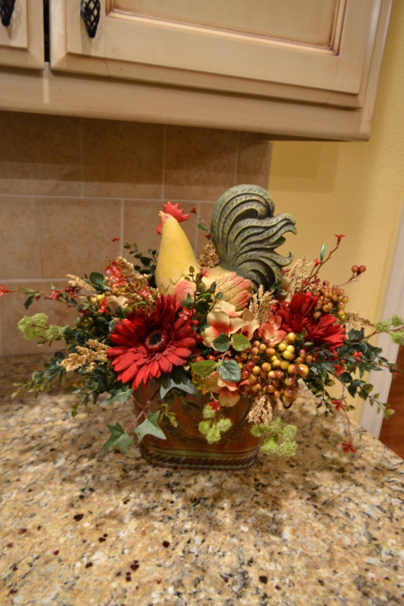Colorful Rooster Arrangement