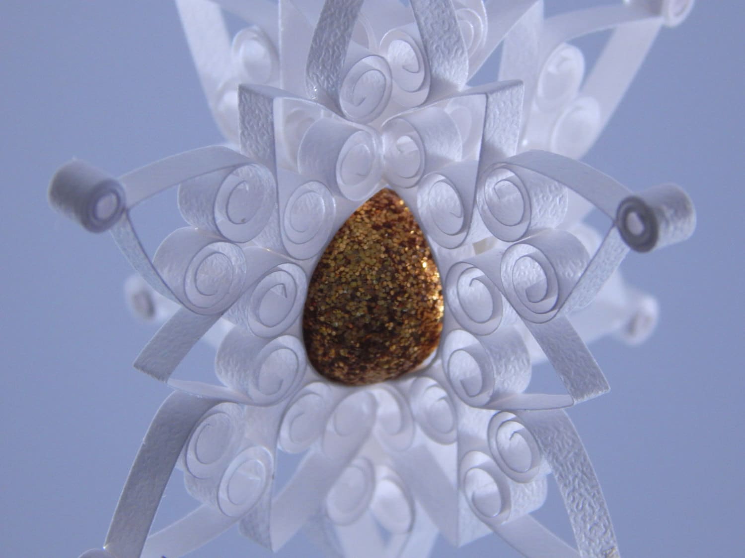 November Birthstone Ornament: 'Celebrate Topaz' elegant quilled snowflake ornament beautifully gift boxed topaz ornament Christmas ornament