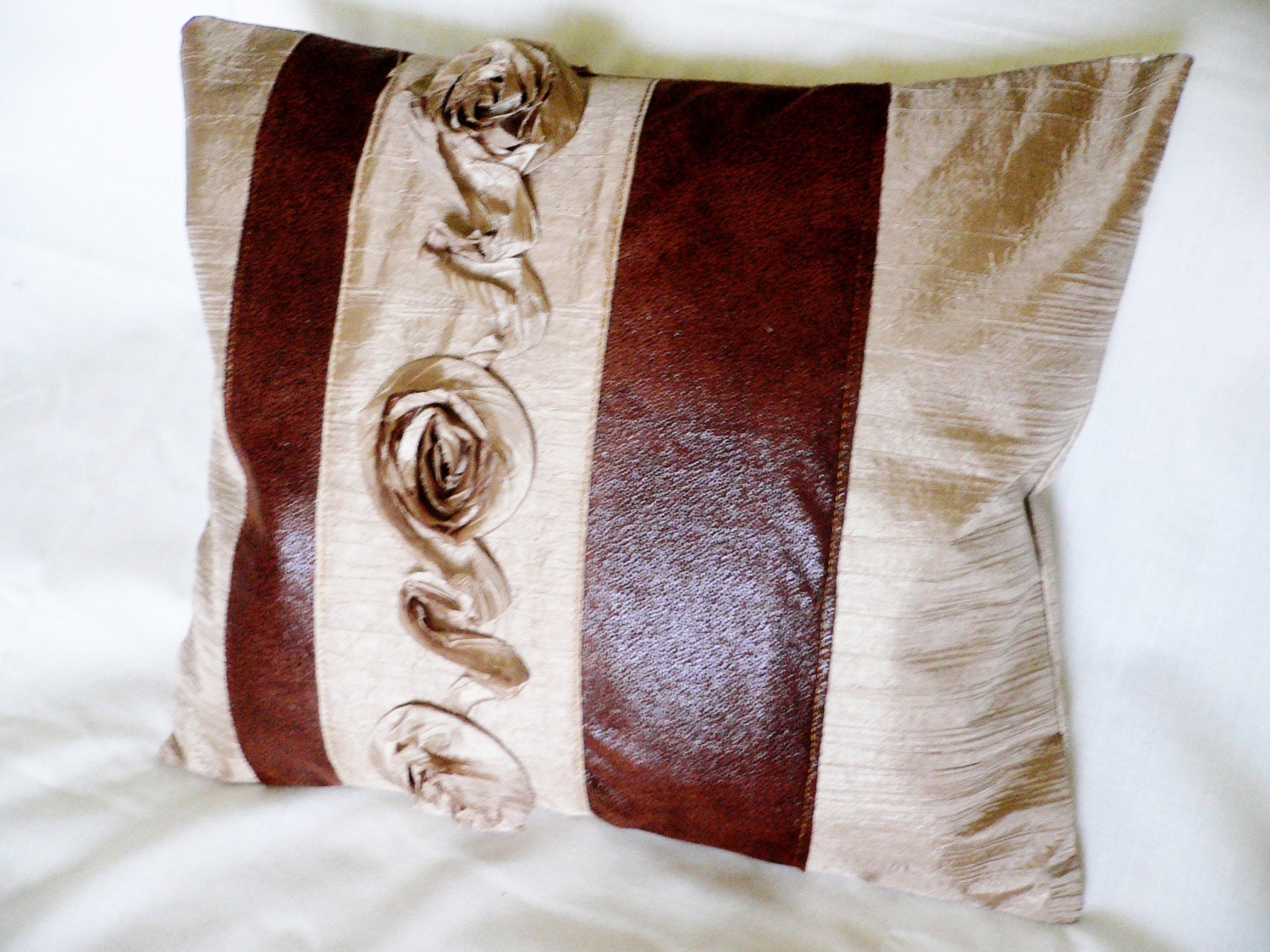 Silk Pillow Throw Pillow... Decorative elegant Pillow