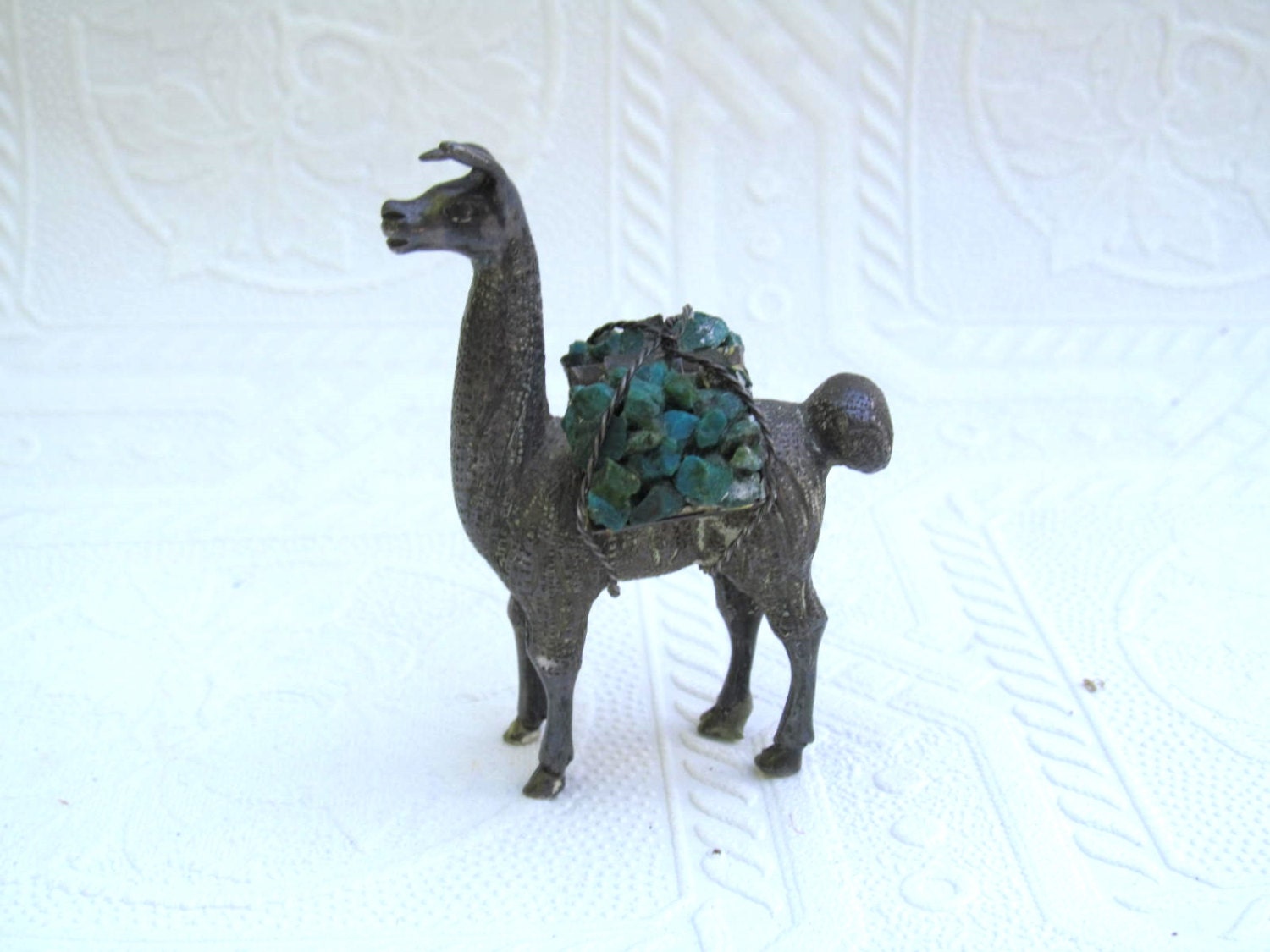 Peruvian Sterling Silver Llama Figurine from by pollygolightly