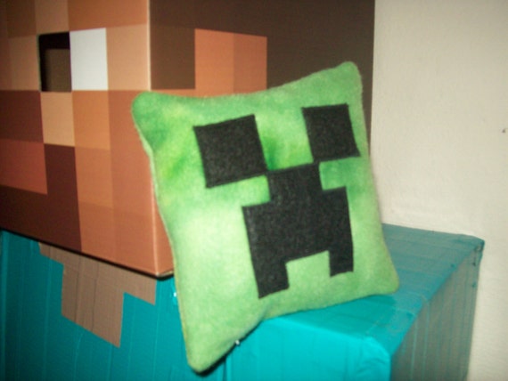 minecraft creeper green pillow buddy