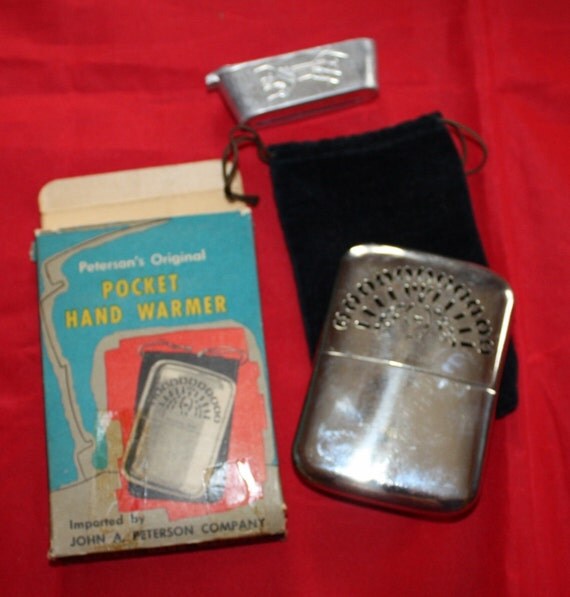ON SALE Vintage Hand Warmer Peterson Original in the BOX.