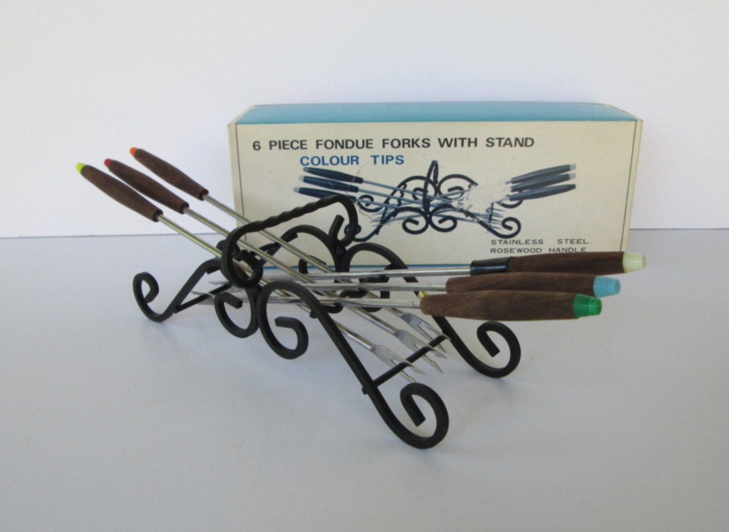 6 Fondue Forks with Stand Haute Juice