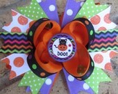 Halloween Cute Cat "Boo" Fun Funky Boutique Hair Bow for Trick or Treat Il_170x135