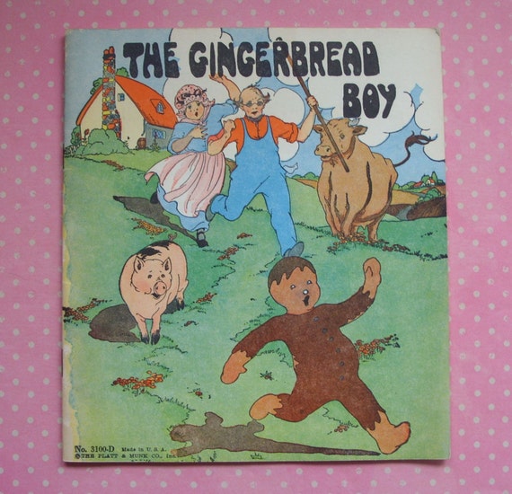 Vintage 1932 the gingerbread boy children s by tinselandtrinkets
