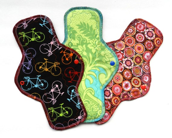 Cycle Love<br> Set of 3, 12" Heavy Flow Pads Cycle Love<br> Set of 3, 12" Heavy Flow Pads
