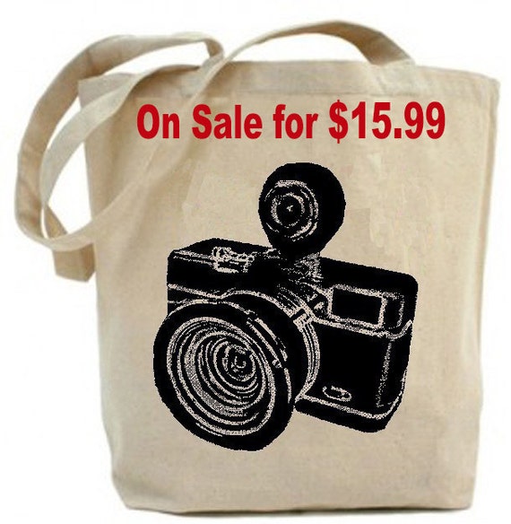 Items similar to Vintage Camera Eco Friendly Canvas Tote Bag on Etsy