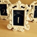 LAST SET SALE - 5 Mini Chalkboard Frames, Chalkboard Table Numbers - Baroque Style, Place Settings, Wedding Chalkboards, Food Buffet