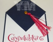 Items similar to Graduation Mortarboard Cap Card - Customize School ...